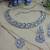 White color rhodium plating festive wear designer necklace set