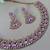 Purple color yellow gold plating festive wear designer necklace set