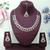 Green color yellow gold plating festive wear designer necklace set