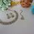 Green color yellow gold plating festive wear designer necklace set