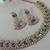 Green color yellow gold plating festive wear designer necklace set