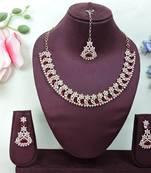 Multicolor color yellow gold plating festive wear designer necklace set
