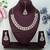 Green color yellow gold plating festive wear designer necklace set