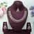 Beige color yellow gold plating festive wear designer necklace set