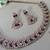 Beige color yellow gold plating festive wear designer necklace set
