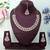 Pink color yellow gold plating festive wear designer necklace set