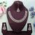 Green color yellow gold plating festive wear designer necklace set