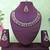 Purple color yellow gold plating festive wear designer necklace set