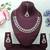 Green color yellow gold plating festive wear designer necklace set