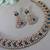 Green color yellow gold plating festive wear designer necklace set