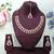 Red color yellow gold plating festive wear designer necklace set