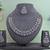 Purple color rhodium plating festive wear designer necklace set