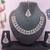 Pink color rhodium plating festive wear designer necklace set