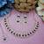 Blue color rhodium plating festive wear designer necklace set