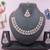 Pink color rhodium plating festive wear designer necklace set
