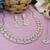 Green color rhodium plating festive wear designer necklace set