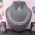 Pink color rhodium plating festive wear designer necklace set
