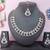 Green color rhodium plating festive wear designer necklace set