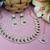 Green color rhodium plating festive wear designer necklace set