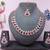 Pink color rhodium plating festive wear designer necklace set