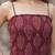 Burgundy cotton printed top for women