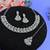 Pink color rhodium plating festive wear designer necklace set