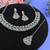 Green color rhodium plating festive wear designer necklace set