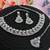 Purple color rhodium plating festive wear designer necklace set