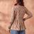Green cotton printed top for women