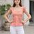 Peach cotton printed top for women