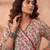 Green cotton printed top for women