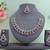 Pink color rhodium plating festive wear designer necklace set