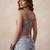 Blue cotton printed top for women