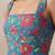 Blue cotton printed top for women