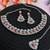 Red color rhodium plating festive wear designer necklace set