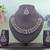 White color rhodium plating festive wear designer necklace set