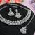 White color rhodium plating festive wear designer necklace set