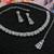 Purple color rhodium plating festive wear designer necklace set