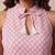 Pink cotton printed top for women