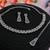 Purple color rhodium plating festive wear designer necklace set