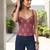 Mauve cotton printed top for women