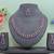 Pink color rhodium plating festive wear designer necklace set