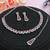 Pink color rhodium plating festive wear designer necklace set