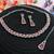 Red color rhodium plating festive wear designer necklace set
