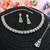 White color rhodium plating festive wear designer necklace set
