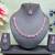 Pink color rhodium plating festive wear designer necklace set