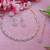 Pink color rhodium plating festive wear designer necklace set