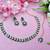 Green color rhodium plating festive wear designer necklace set