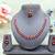 Maroon color rhodium plating festive wear designer necklace set