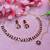 Maroon color rhodium plating festive wear designer necklace set